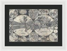 Load image into Gallery viewer, Old 1702 Map Of The World - Framed Print