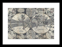 Load image into Gallery viewer, Old 1702 Map Of The World - Framed Print