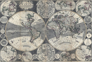 Old 1702 Map Of The World - Art Print