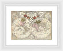 Load image into Gallery viewer, Old 1775 Map Of The World - Framed Print