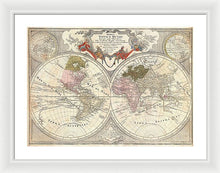 Load image into Gallery viewer, Old 1775 Map Of The World - Framed Print