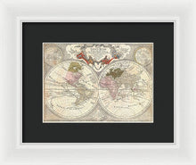 Load image into Gallery viewer, Old 1775 Map Of The World - Framed Print