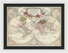 Load image into Gallery viewer, Old 1775 Map Of The World - Framed Print