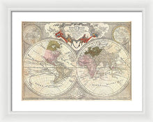 Load image into Gallery viewer, Old 1775 Map Of The World - Framed Print