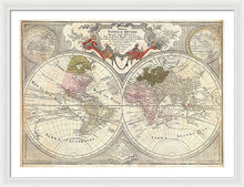 Load image into Gallery viewer, Old 1775 Map Of The World - Framed Print