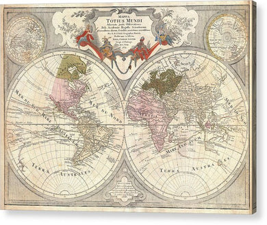 Old 1775 Map Of The World - Acrylic Print