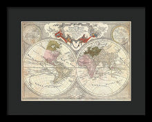 Load image into Gallery viewer, Old 1775 Map Of The World - Framed Print