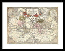 Load image into Gallery viewer, Old 1775 Map Of The World - Framed Print