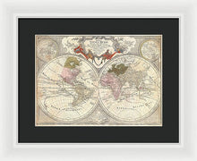 Load image into Gallery viewer, Old 1775 Map Of The World - Framed Print