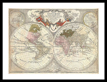 Load image into Gallery viewer, Old 1775 Map Of The World - Framed Print