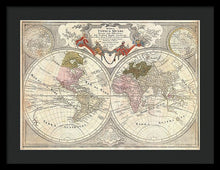 Load image into Gallery viewer, Old 1775 Map Of The World - Framed Print