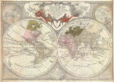 Old 1775 Map Of The World - Art Print