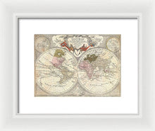 Load image into Gallery viewer, Old 1775 Map Of The World - Framed Print