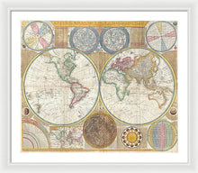 Load image into Gallery viewer, Circa 1794 Colorful Map Of The World - Framed Print