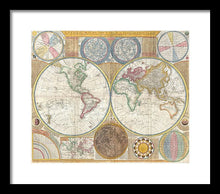 Load image into Gallery viewer, Circa 1794 Colorful Map Of The World - Framed Print