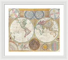 Load image into Gallery viewer, Circa 1794 Colorful Map Of The World - Framed Print