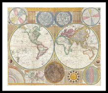 Load image into Gallery viewer, Circa 1794 Colorful Map Of The World - Framed Print