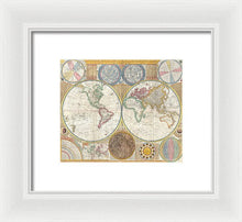 Load image into Gallery viewer, Circa 1794 Colorful Map Of The World - Framed Print