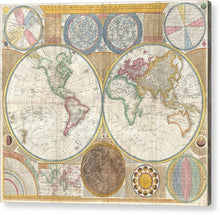 Load image into Gallery viewer, Old 1794 Colorful Map Of The World - Acrylic Print