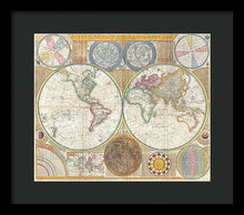 Load image into Gallery viewer, Circa 1794 Colorful Map Of The World - Framed Print