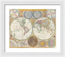 Load image into Gallery viewer, Circa 1794 Colorful Map Of The World - Framed Print