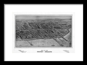 Old Map Of Coney Island 1906 - Framed Print