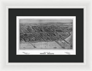 Old Map Of Coney Island 1906 - Framed Print