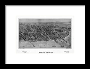 Old Map Of Coney Island 1906 - Framed Print