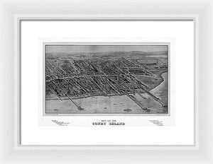 Old Map Of Coney Island 1906 - Framed Print