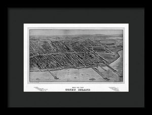 Old Map Of Coney Island 1906 - Framed Print