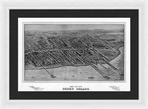 Old Map Of Coney Island 1906 - Framed Print