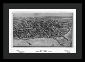 Old Map Of Coney Island 1906 - Framed Print