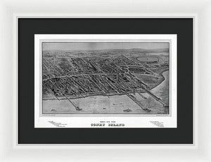 Old Map Of Coney Island 1906 - Framed Print