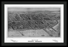 Load image into Gallery viewer, Old Map Of Coney Island 1906 - Framed Print