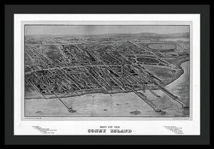 Old Map Of Coney Island 1906 - Framed Print