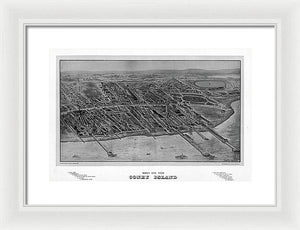 Old Map Of Coney Island 1906 - Framed Print