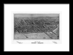 Old Map Of Coney Island 1906 - Framed Print