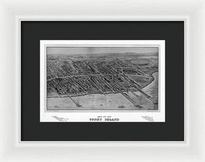 Old Map Of Coney Island 1906 - Framed Print