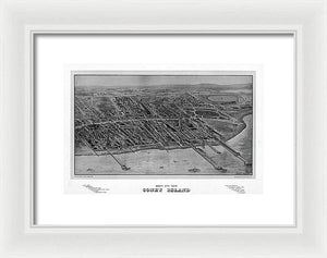 Old Map Of Coney Island 1906 - Framed Print