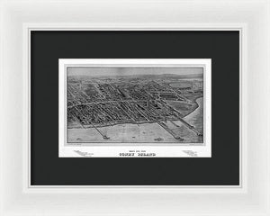 Old Map Of Coney Island 1906 - Framed Print