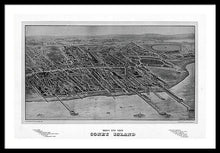 Load image into Gallery viewer, Old Map Of Coney Island 1906 - Framed Print