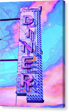 Diner Sign - Bright - Canvas Print