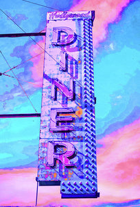 Diner Sign - Bright - Art Print