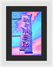 Load image into Gallery viewer, Diner Sign - Bright - Framed Print