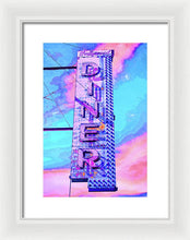 Load image into Gallery viewer, Diner Sign - Bright - Framed Print