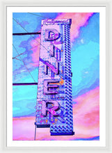 Load image into Gallery viewer, Diner Sign - Bright - Framed Print