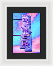 Load image into Gallery viewer, Diner Sign - Bright - Framed Print