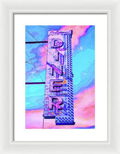 Load image into Gallery viewer, Diner Sign - Bright - Framed Print