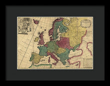 Load image into Gallery viewer, Old Map Of Europe Circa 1700&#39;s - Framed Print