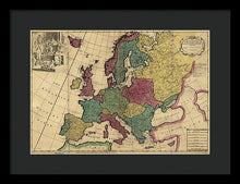 Load image into Gallery viewer, Old Map Of Europe Circa 1700&#39;s - Framed Print